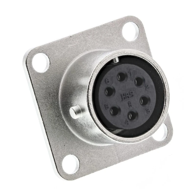 Hirose Miniature Circular Connector Socket, Panel Mount, 6 Contacts, 5A, 350V/490V, Bayonet Mating, RM Series RM12BRB-6S(81)