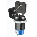 APEM Keylock Switch 4A 3-Way Common-Key DP3T 