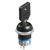 APEM Keylock Switch DPDT 4A 3-Position Momentary Common-Key Round Bezel LK5BGB126M3