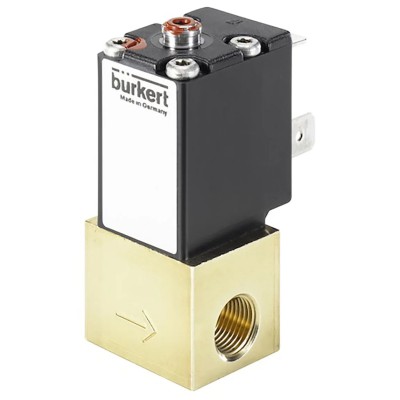 Burkert Proportional Solenoid Valve 2 Port NC 24V dc Brass Body 12 bar 0.8mm Orifice 238928