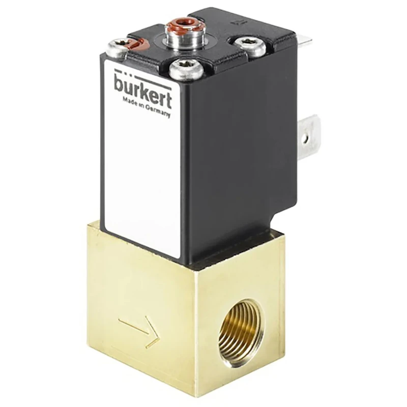 Burkert Proportional Solenoid Valve 2 Port NC 24V dc Brass Body 12 bar 0.8mm Orifice 238928