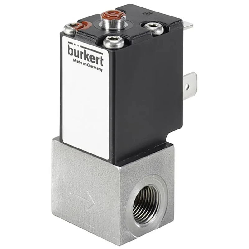 Burkert Proportional Solenoid Valve 2 Port, NC, 24V DC, Stainless Steel Body, 1/8 in Outlet, 2mm Orifice Diameter 238934