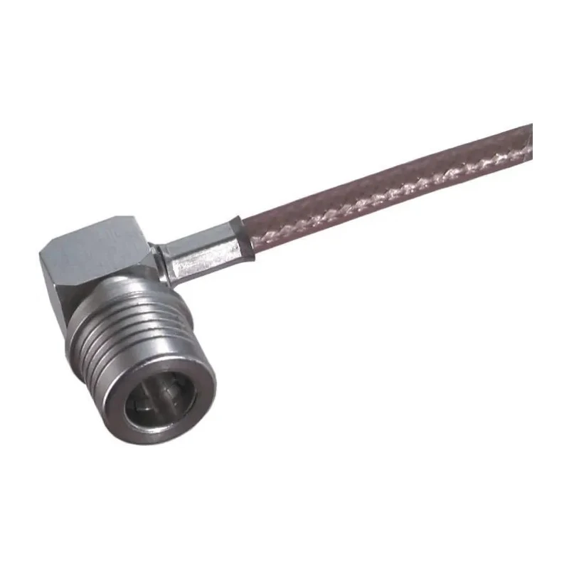 Huber+Suhner QMA Series Coaxial Connector Cable Male QMA, 50 Ω Impedance, Right Angle Body Crimp 16_QMA-50-3-2/133_NE