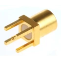 Huber+Suhner MMBX Series Coaxial Connector Through Hole Female MCX 50 Ω 6 GHz Straight Body Solder 82_MMCX-50-0-1/111_NE