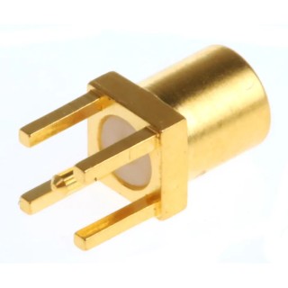 Huber+Suhner MMBX Series Coaxial Connector Through Hole Female MCX 50 Ω 6 GHz Straight Body Solder 82_MMCX-50-0-1/111_NE