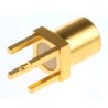 Huber+Suhner MMBX Series Coaxial Connector Through Hole Female MCX 50 Ω 6 GHz Straight Body Solder 82_MMCX-50-0-1/111_NE