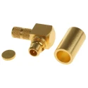 Huber+Suhner MMCX Series Coaxial Connector Cable Male MCX, 50 Ω, Right Angle Body Solder 16_MMCX-50-2-4/111_OE