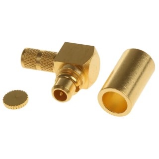 Huber+Suhner MMCX Series Coaxial Connector Cable Male MCX, 50 Ω, Right Angle Body Solder 16_MMCX-50-2-4/111_OE