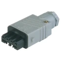 Hirschmann Industrial Power Connector 4P+PE, IP54 Rated, 10A, 400V, Grey Cable Mount ST Series 