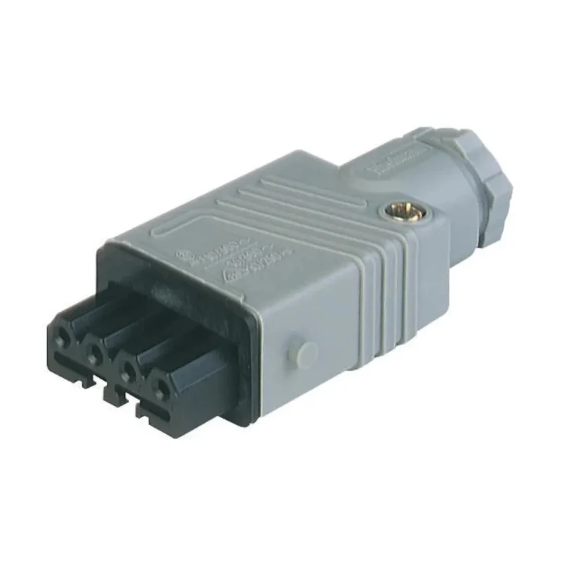 Hirschmann Industrial Power Connector 4P+PE, IP54 Rated, 10A, 400V, Grey Cable Mount ST Series 