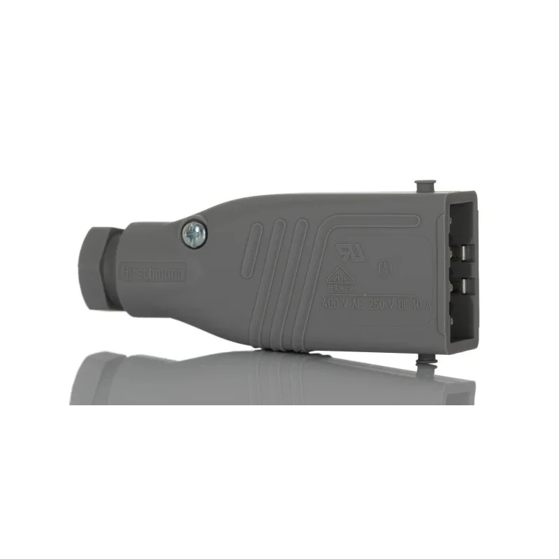 Hirschmann ST IP54 Grey Cable Mount 4P+PE Straight Industrial Power Connector 10A 250V 400V IP54