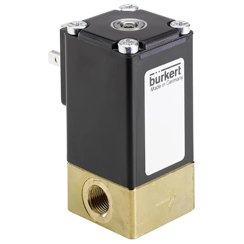 Burkert Proportional Solenoid Valve 2 Port NC Brass Body 24V DC 3.18 mm Orifice Diameter 2mm 239077