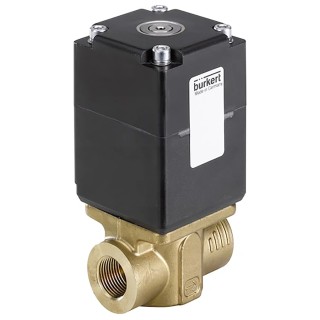 Burkert Proportional Solenoid Valve 2 Port NC, 24V dc, 9.53 mm Brass Body 239088