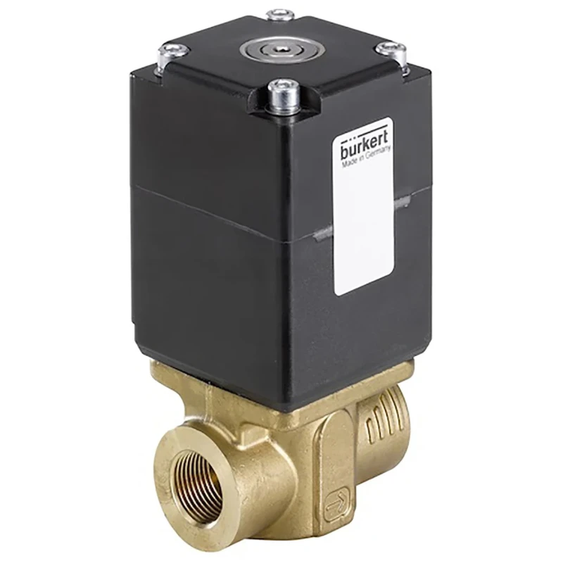 Burkert Proportional Solenoid Valve 2 Port NC, 24V dc, 9.53 mm Brass Body 239088