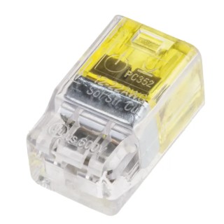 TE Connectivity Push Grip Splice Connector Uninsulated Yellow 11mm Overall Length 12 AWG 2299514-1