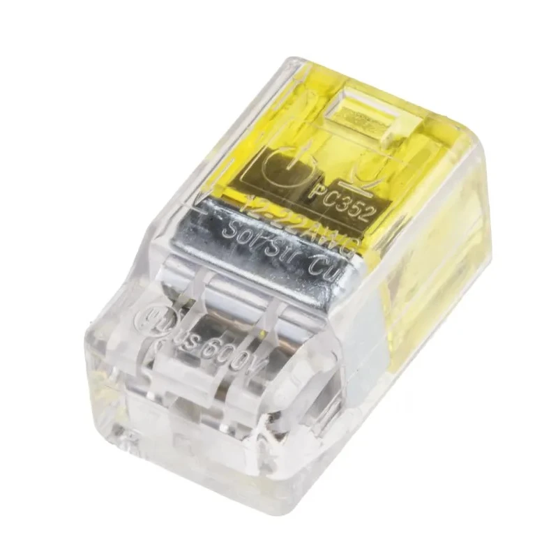 TE Connectivity Push Grip Splice Connector Uninsulated Yellow 11mm Overall Length 12 AWG 2299514-1