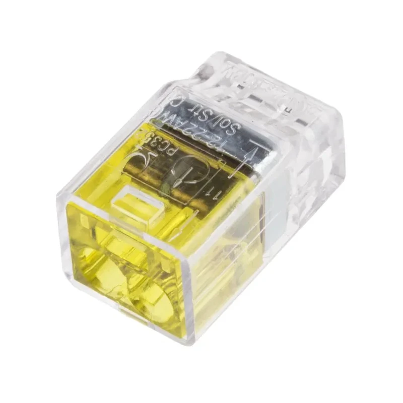 TE Connectivity Push Grip Splice Connector Uninsulated Yellow 11mm Overall Length 12 AWG 2299514-1