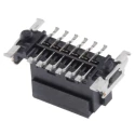 ERNI SMC Series Straight Surface PCB Socket 12-Contact 2 Row 1.27 mm Pitch Solder 154805 / 154805-E