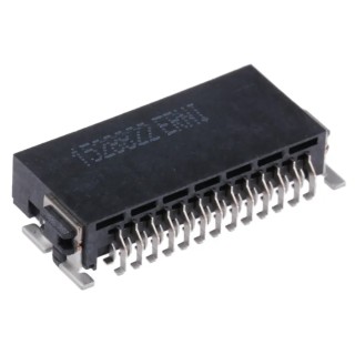 ERNI SMC Series Right Angle Surface PCB Header, 26 Contacts, 1.27 mm Pitch, 2 Row, Shrouded 154764 / 154764-E