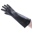 Polyco Healthline Chemprotec Black Latex Work Gloves, Size 10, Chemical Resistant, EN 388 Protection SC104/10