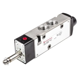 Norgren Pneumatic Solenoid Valve 5/2 Solenoid/Spring, Aluminium Body, 24V, 1300 L/min Flow Rate V61B517A-A3000