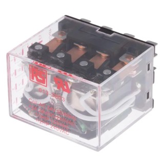 RS PRO Plug-in Power Relay 24V AC Coil, 12A Switching Current, 4PDT 613-3803