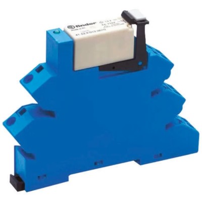 Finder 38 Series Interface Relay, DIN Rail Mount, DPDT Contact Configuration, 24V AC/DC Coil Voltage, 20mA 38.62.0.024.0060