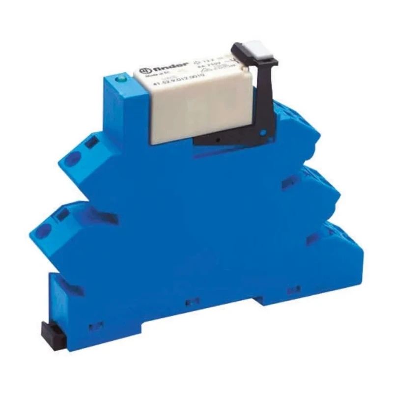 Finder 38 Series Interface Relay, DIN Rail Mount, DPDT Contact Configuration, 24V AC/DC Coil Voltage, 20mA 38.62.0.024.0060