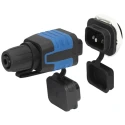 Schurter S16 Straight Panel Mount IEC Connector 250V AC 15A Male 3 Pole Solder Termination 4312.0002
