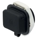 Schurter S16 Straight Panel Mount IEC Connector 250V AC 15A Male 3 Pole Solder Termination 4312.0002