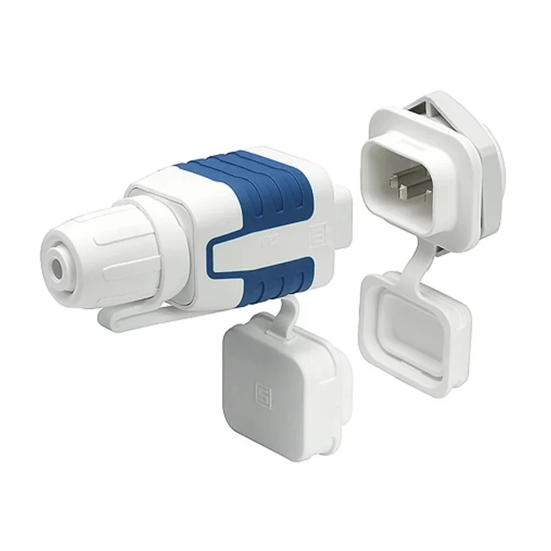 Schurter S15 Straight Cable IEC Connector, 250V 15A Male Rewireable Wire Termination 4312.0010