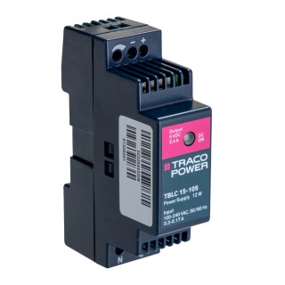 TRACOPOWER TBLC 15-105 DIN Rail Power Supply 264V AC Input 5.5V DC 2.4A Output 12W