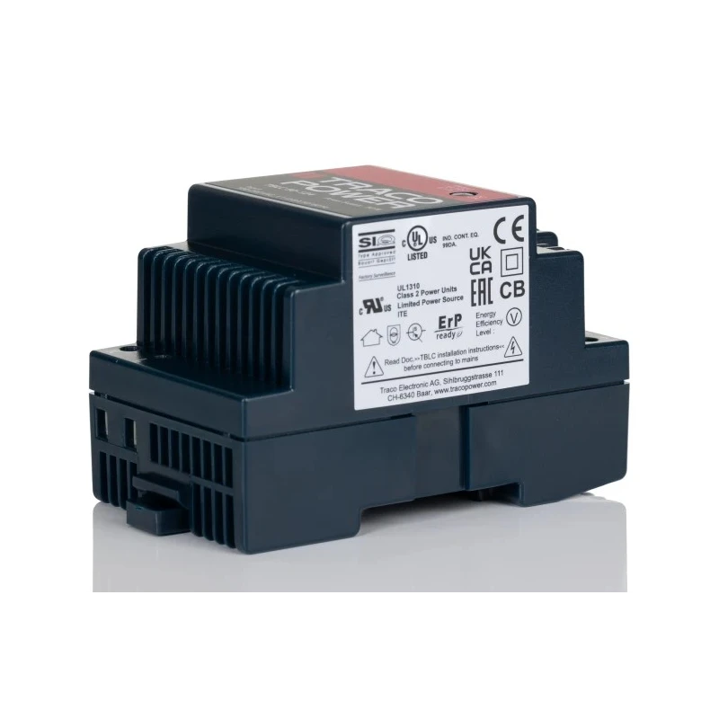 TRACOPOWER Switched Mode DIN Rail Power Supply 50W 28V DC 2.1A Output TBLC 50-124