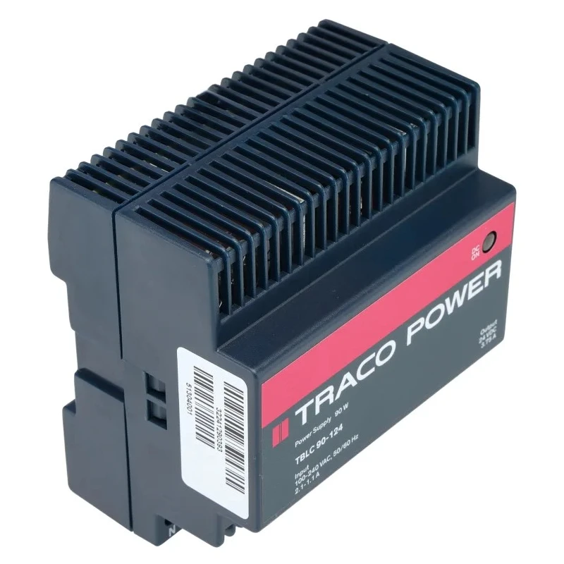 TRACOPOWER TBLC 90 Switched Mode DIN Rail Power Supply 1 Phase 264V AC Input 28V DC Output 3.75A 90W TBLC 90-124