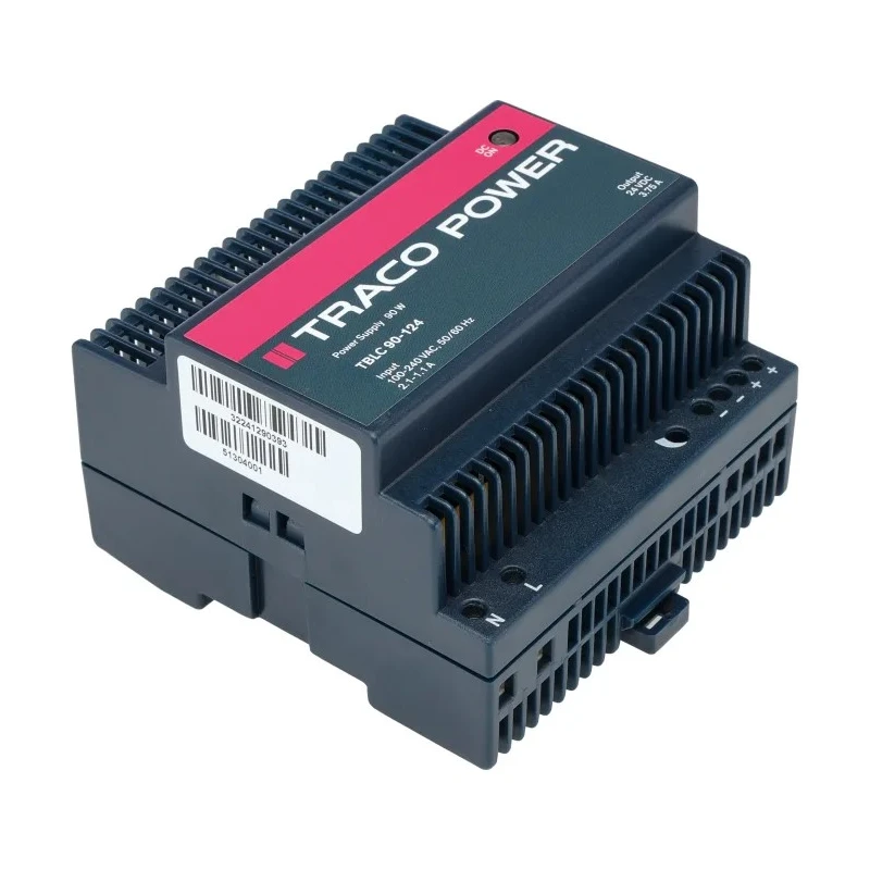 TRACOPOWER TBLC 90 Switched Mode DIN Rail Power Supply 1 Phase 264V AC Input 28V DC Output 3.75A 90W TBLC 90-124