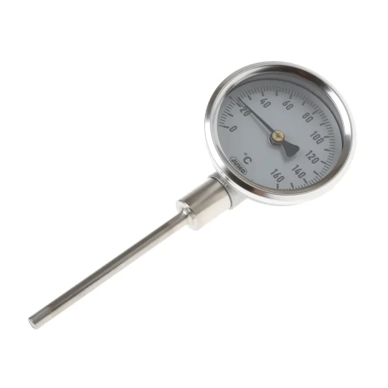 Jumo Dial Thermometer 60mm Stainless Steel Case Threaded Connection 160°C 608002/0001