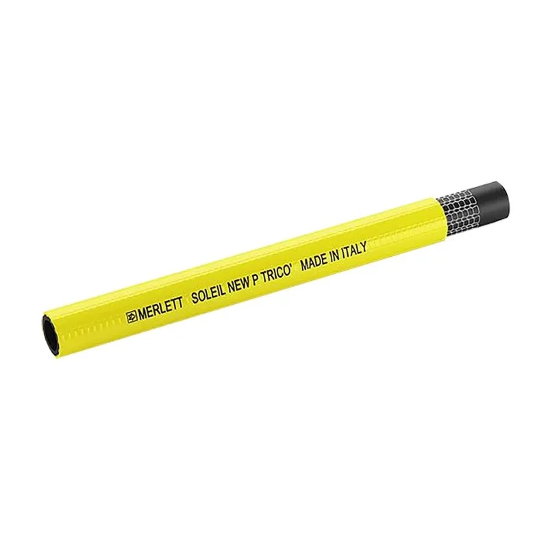 Merlett Plastics Hose Pipe SOLEIL NEW P TRICO Polyvinyl Chloride Knitted Textile 12 mm ID 16 mm OD 25m 9150550138600
