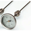 Jumo Dial Thermometer with 50°C Maximum Temperature Measurement Stainless Steel 608002/0110-357-841-10-104-26-26-100/430,