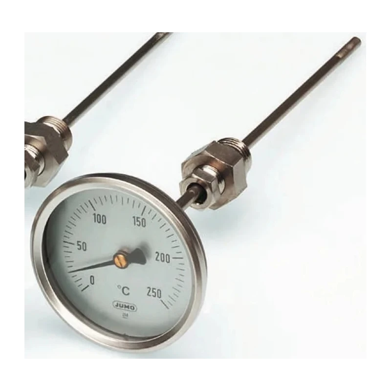 Jumo Dial Thermometer with 50°C Maximum Temperature Measurement Stainless Steel 608002/0110-357-841-10-104-26-26-100/430,