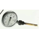 Jumo Dial Thermometer with 50°C Maximum Temperature Measurement Stainless Steel 608002/0110-357-841-10-104-26-26-100/430,