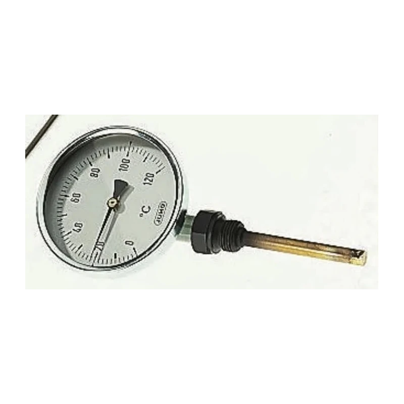 Jumo Dial Thermometer with 50°C Maximum Temperature Measurement Stainless Steel 608002/0110-357-841-10-104-26-26-100/430,