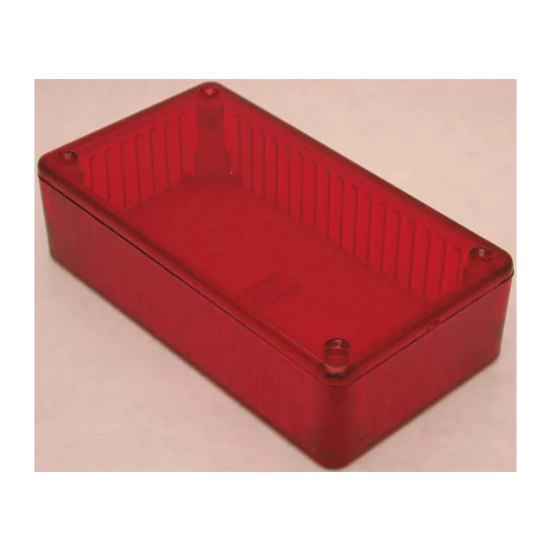 Hammond 1591 Series Transparent Red Red Lid Polycarbonate Enclosure IP54 21 mm x 100 mm x 50 mm 