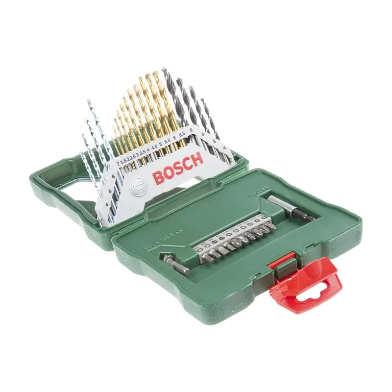 Bosch 30-Piece Multi-Material Twist Drill Bit Set, 1.5 mm Min to 8 mm Max, HSS 2607019324
