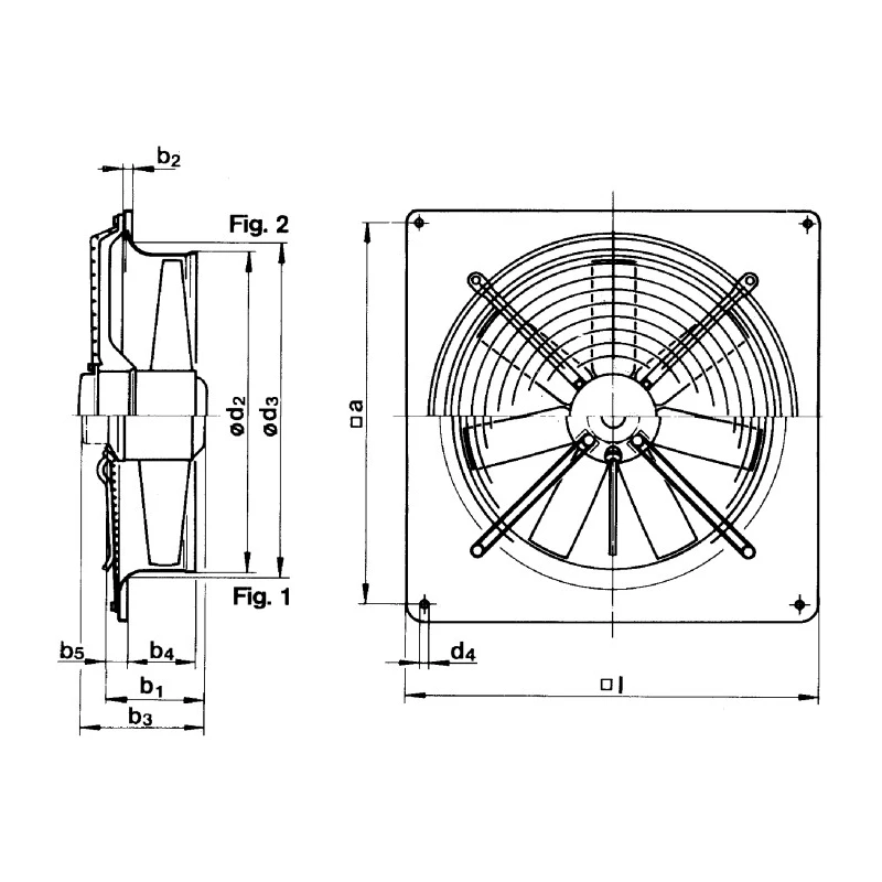 ebm-papst S4E400-BP02-31 S Round Axial Fan, 230V AC, 160W, 4235 m³/h Air Flow, 69 dB Noise Level, 400 mm Duct Size