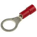 RS PRO Insulated Ring Terminal M8 Stud Size 22 AWG 16 AWG Wire Size Vinyl Insulation Copper Tin Plating Red 613-9299