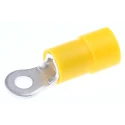 RS PRO Insulated Vinyl Ring Terminal, M3 Stud Size, Yellow, Compatible with 12 AWG to 10 AWG Wire Sizes 613-9334