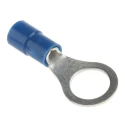 RS PRO Insulated Ring Terminal M8 Stud Size 16 AWG 14 AWG Wire Size Vinyl Blue Copper Tin Plated 613-9362