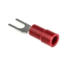 RS PRO Insulated Fork Terminal 22 AWG to 16 AWG 3.2 mm Stud Size Vinyl Red 613-9384