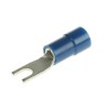 RS PRO Insulated Fork Terminal, 16 AWG to 14 AWG, 3.2 mm Stud Size, Vinyl Insulation, Blue, Model 613-9520