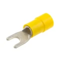 RS PRO Insulated Fork Terminal 12 AWG to 10 AWG Vinyl Insulation M3.5 Stud Size Yellow 613-9536